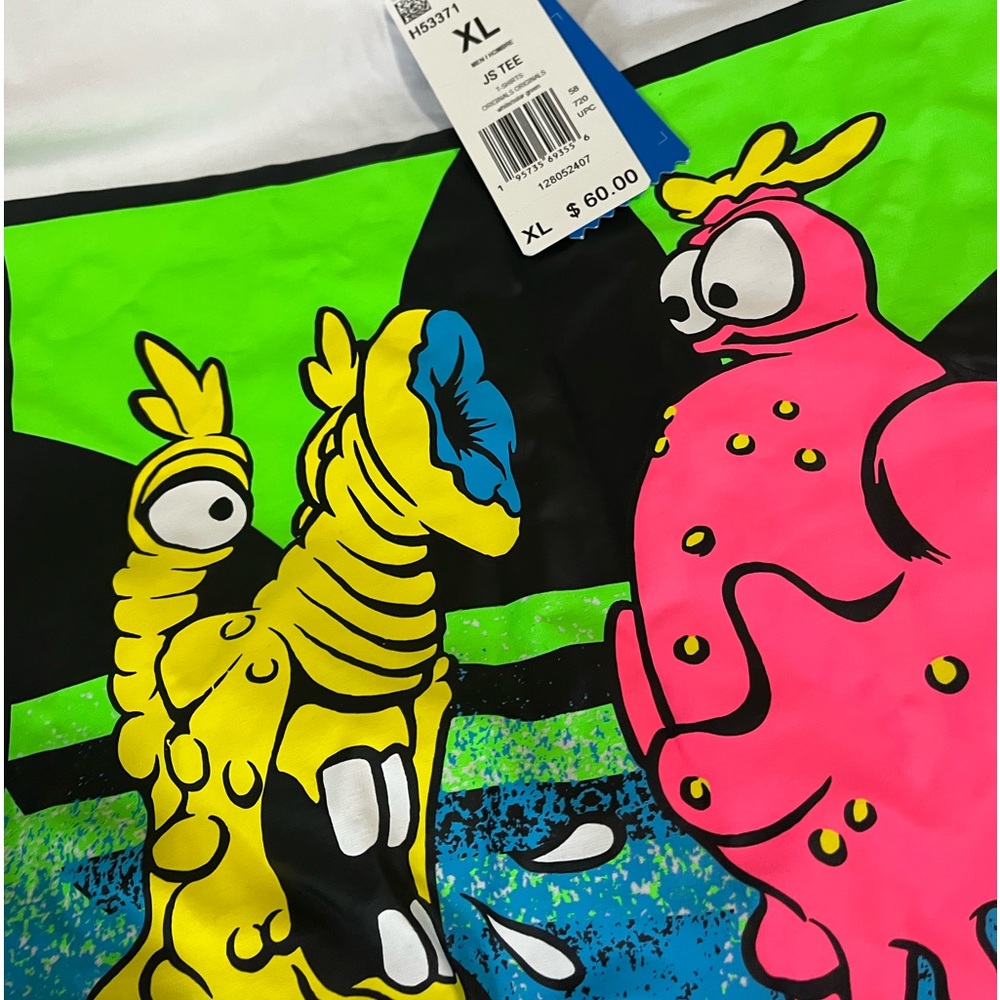adidas Originals by Jeremy Scott JS TEE Graphic Print Embroidered T-Shirt